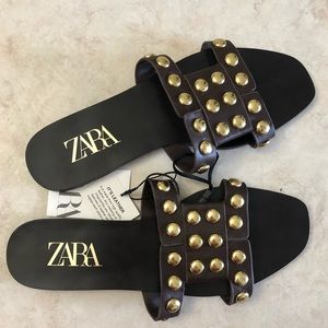 Brand new Zara leather sandals